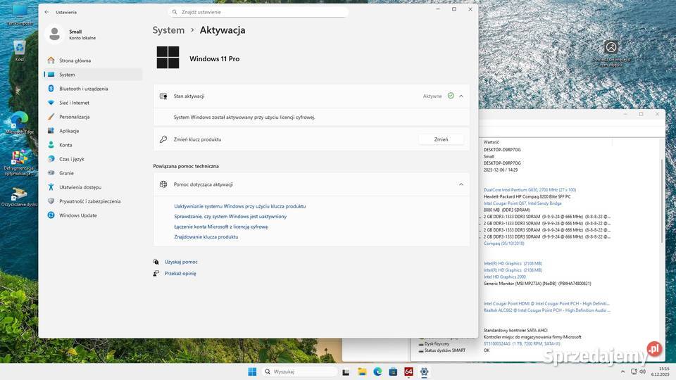 Komputer Hp Intel 2x27GHz ram 8GB hdd 1000 GB Kraków