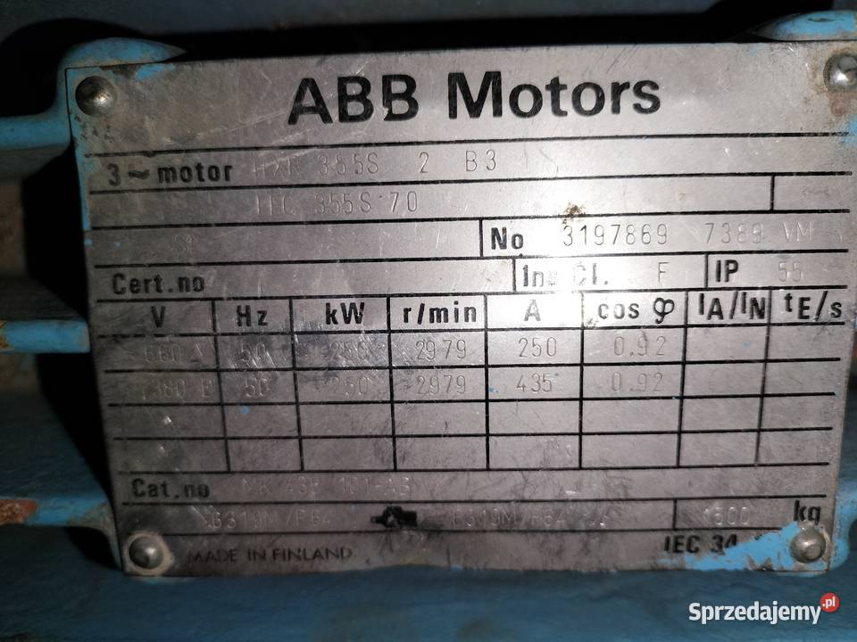 Silnik elektryczny 250kw Toruń