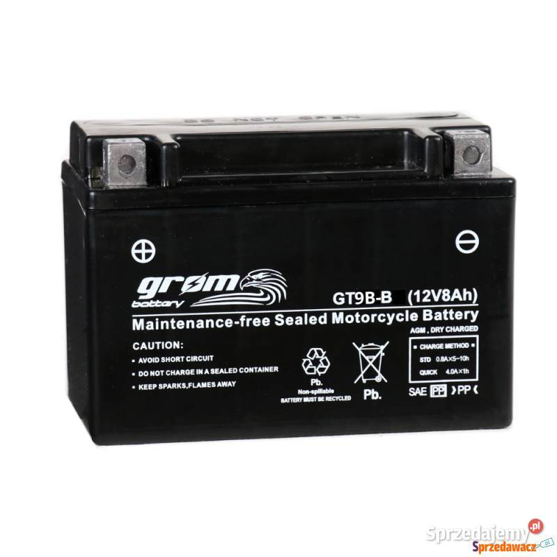 Akumulator motocyklowy Grom GT9BB 12v 8Ah 120a l Łomża