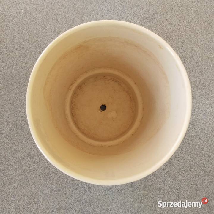 Doniczkaosłonka ceramiczna glazurowana ecrukość