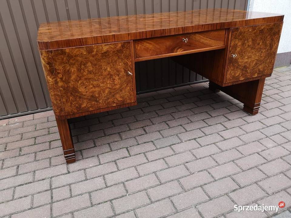 Biurko ARTDECO Orzech Unikat Politura Stare wielkopolskie Swarzędz