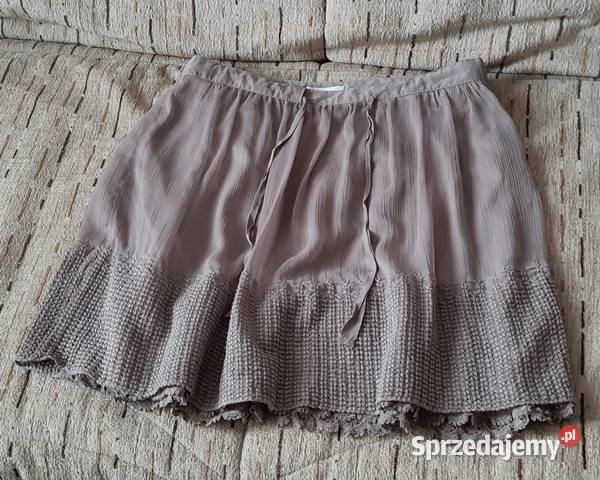 SPÓDNICA beżowa podszewka z falbaną nowa Warszawa sprzedam
