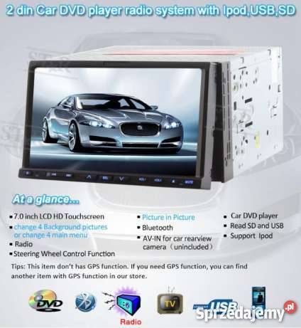 Radio 7 USB DVD MP3 Bluetooth TV iPod Karta Krosno