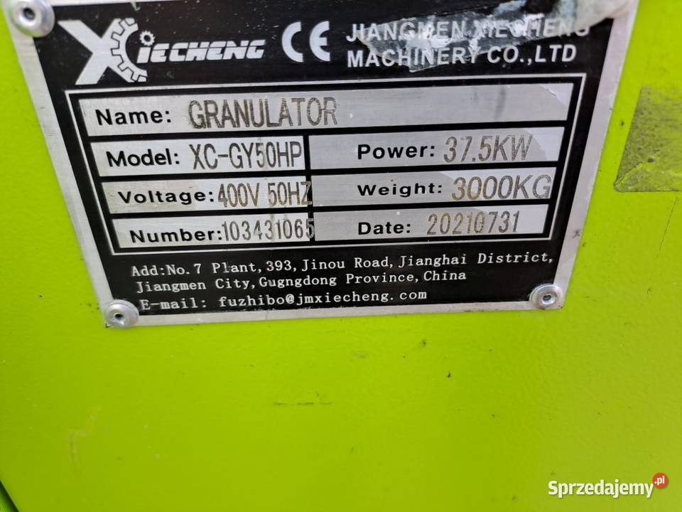 Młyn kaskadowy do recyklingu XC Wartacz 37 kW małopolskie