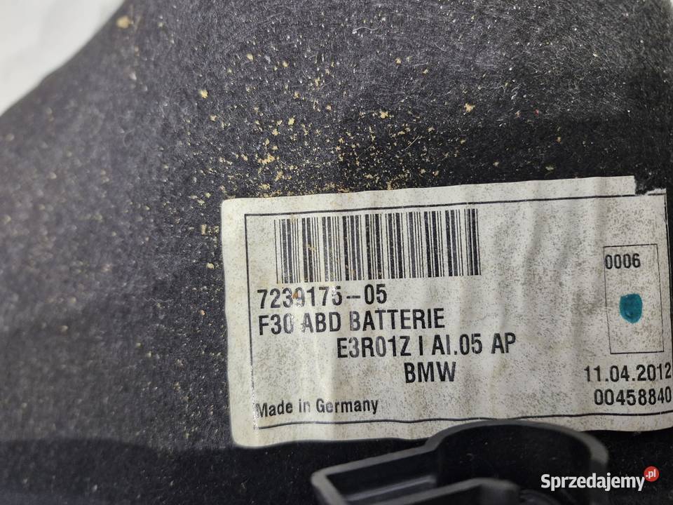 7239175 BMW F30 F80 OBUDOWA SCHOWEK WNĘKA