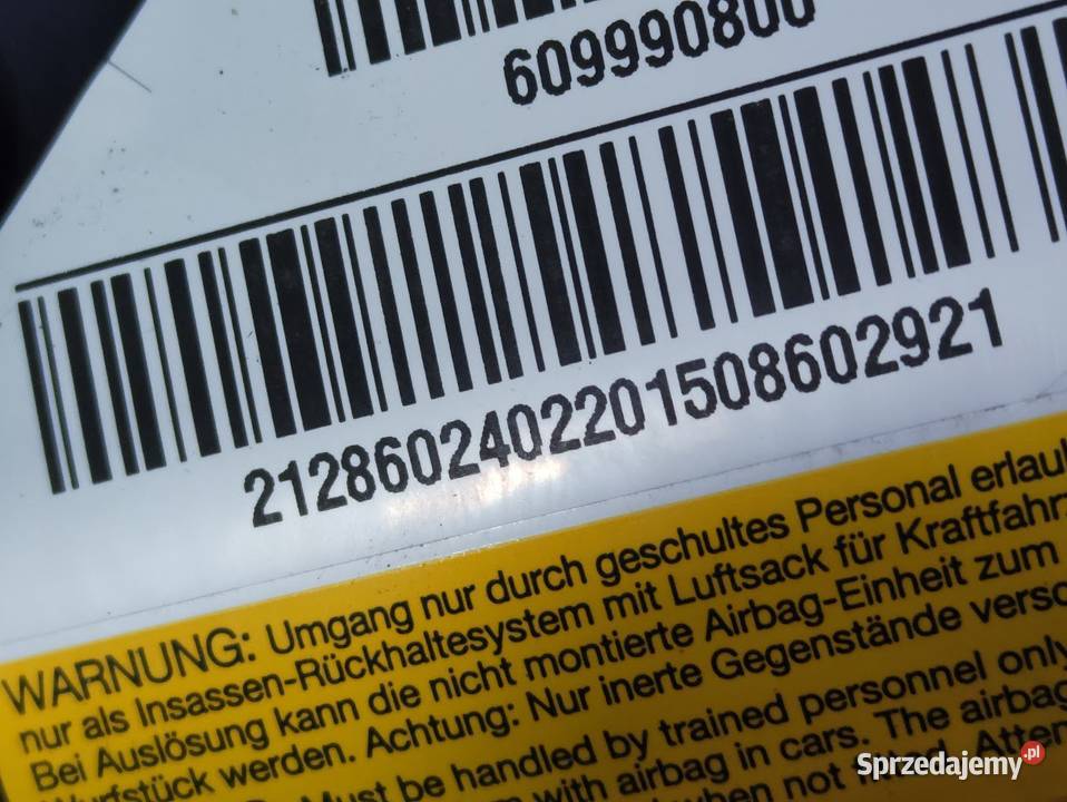 Poduszka Airbag Fotela Prawy Przód Mercedes W212 Pleszew