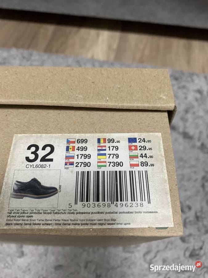 Buty pantofle chłopięce 32 pierwszokomunijne Chełm sprzedam