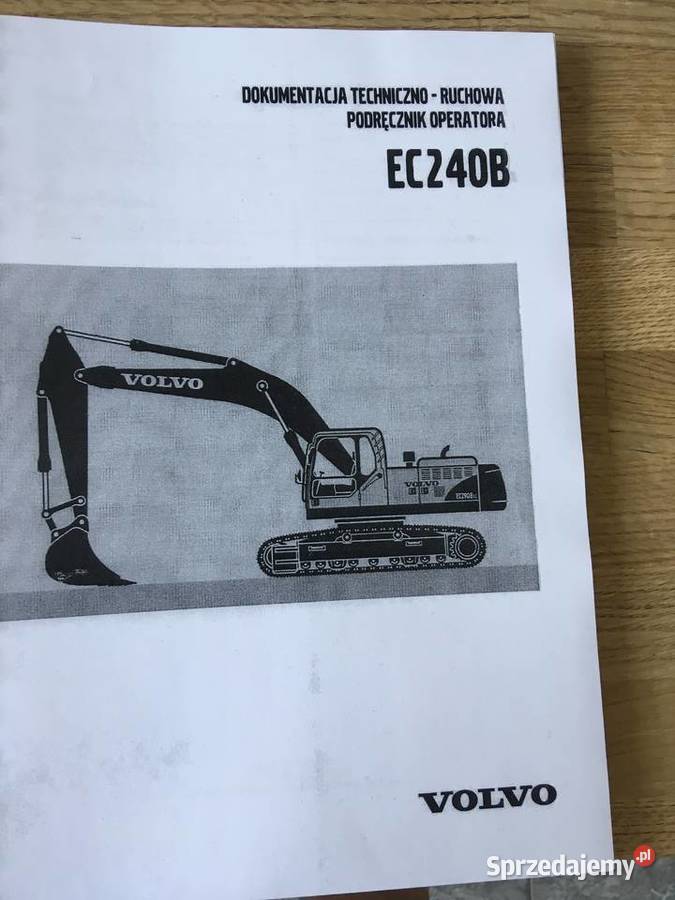 dtr instrukcja obsługi koparka volvo ec240b i Pozostałe