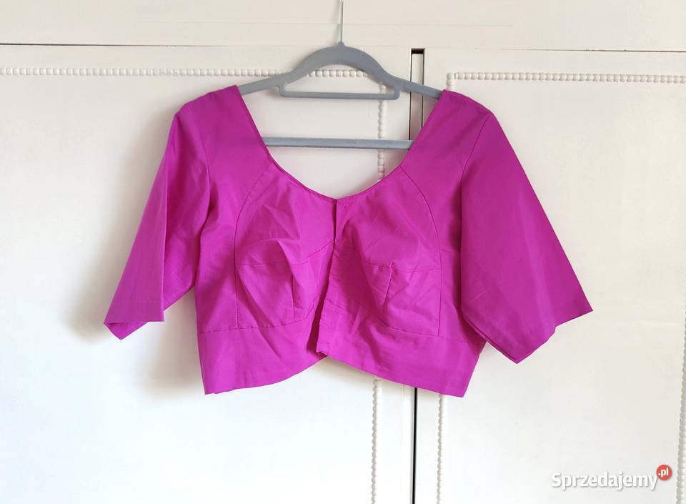 Indyjskie choli crop top gorset fuksja L różowy różowy zachodniopomorskie Szczecin