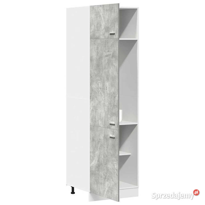 Szafka na lodówkę szarość betonu 60x57x207