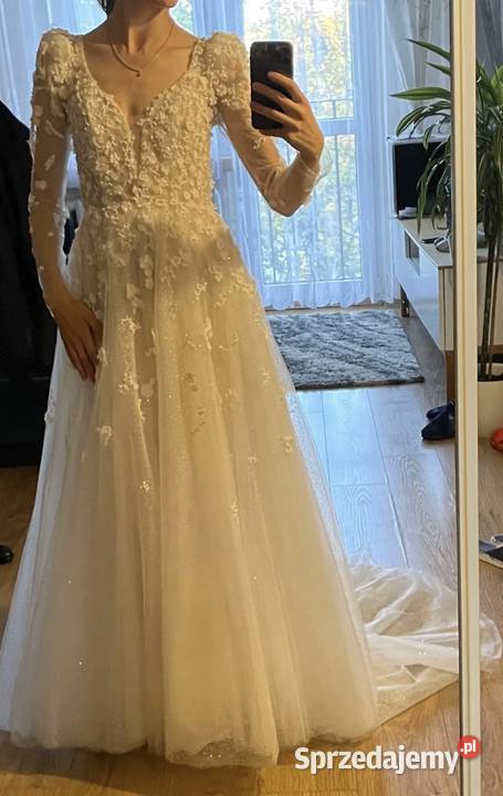 Suknia ślubna Pronovias biały Bielsko-Biała sprzedam