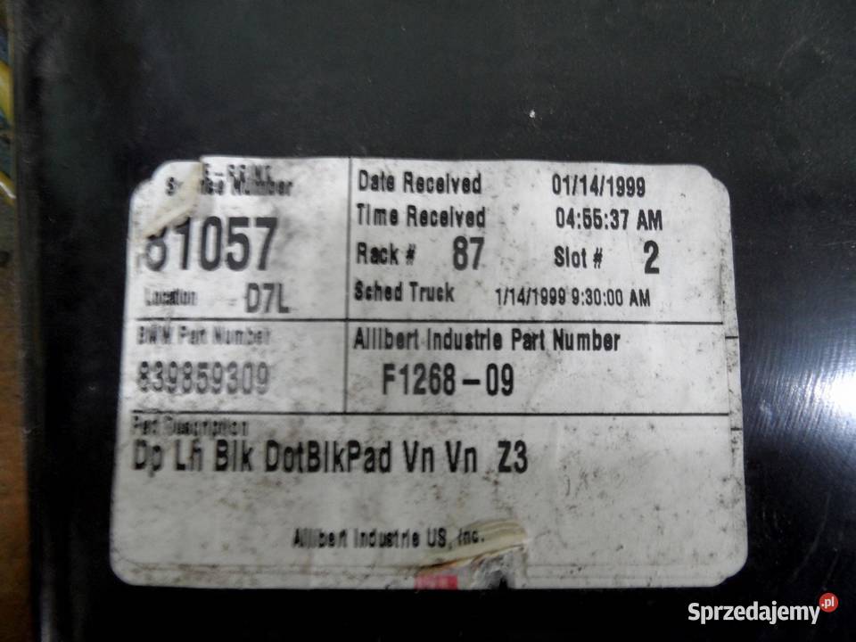 BMW Z3 99r boczek drzwi tapicerka lewa