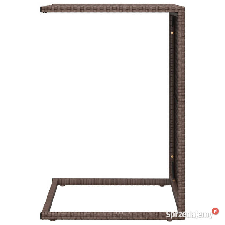 Stolik w kształcie litery C brązowy 40x35x60 Warszawa sprzedam