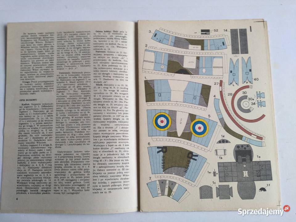 Mały Modelarz 71992 Samolot myśliwski Gloster śląskie Dąbrowa Górnicza