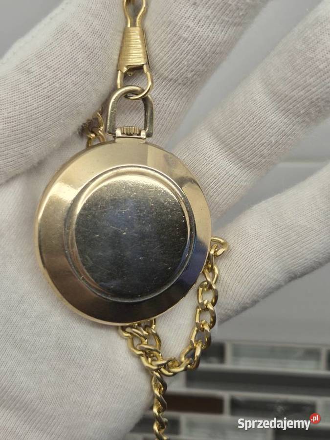 Pozłacany zegarek kieszonkowy Corvette vintge