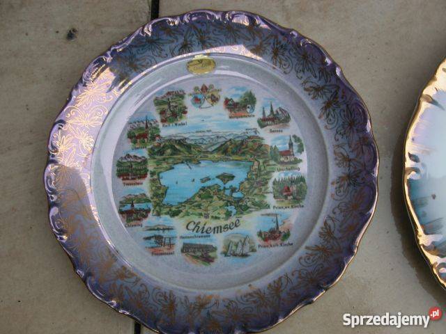 ozdobny talerz zawieszka 3 sztuki sygnowane Gorzów Wielkopolski sprzedam