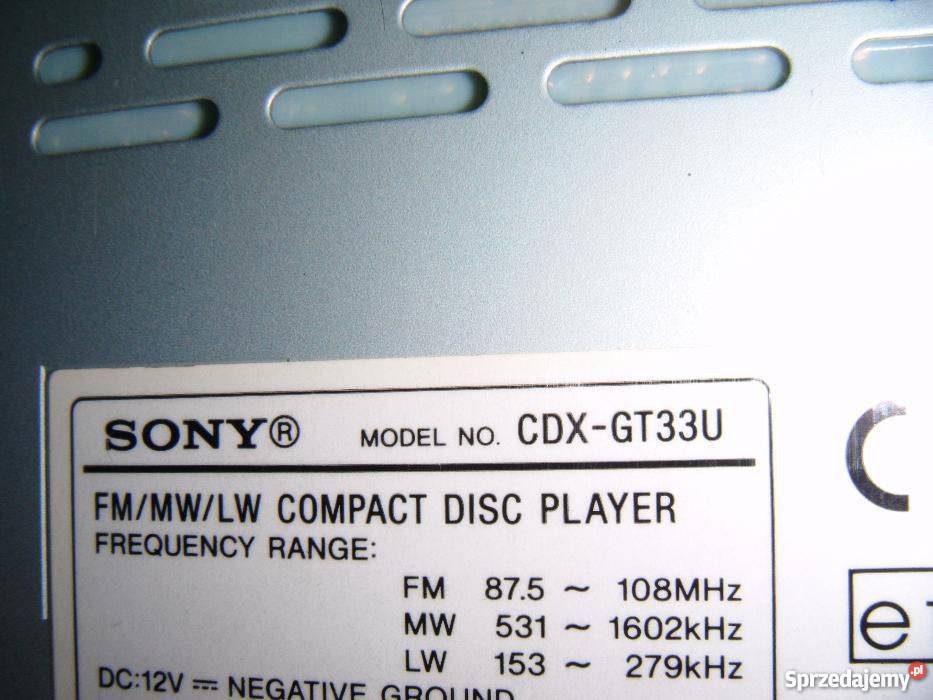 Radio Sony XPlod CDXGT33U Aux USB CDMP3WMA 4x45 Tychy sprzedam
