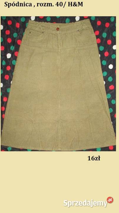 Spódnica 40 sztruks Rozmiar 40(L) Odzież damska Łódź sprzedam