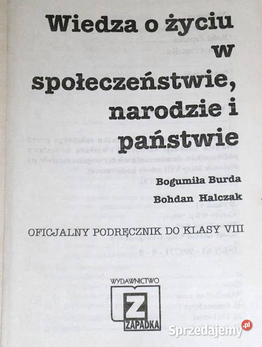 Wiedza o życiu w społeczeństwie Bogumiła Burda B Pozostałe lubelskie Chełm