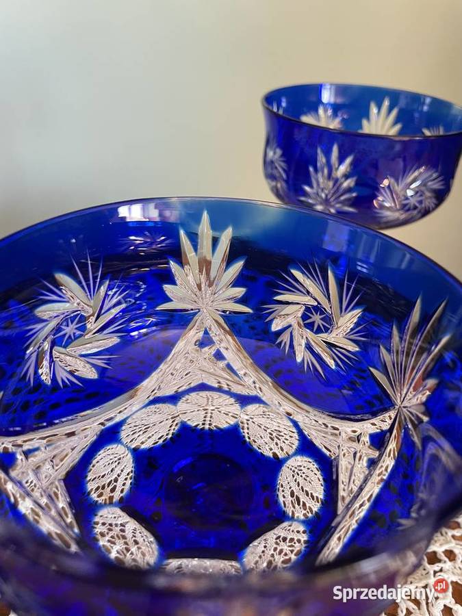 Kieliszki do szampana kobaltowe Jelenia Góra