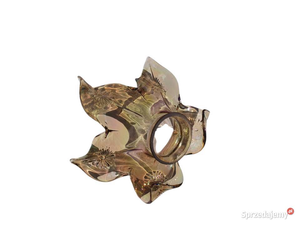 Stary szklany klosz do lampy kinkietu z lat 6070 Cieszyn