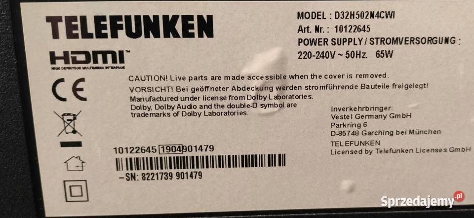 Telefunken D32H502N4CWI Opole
