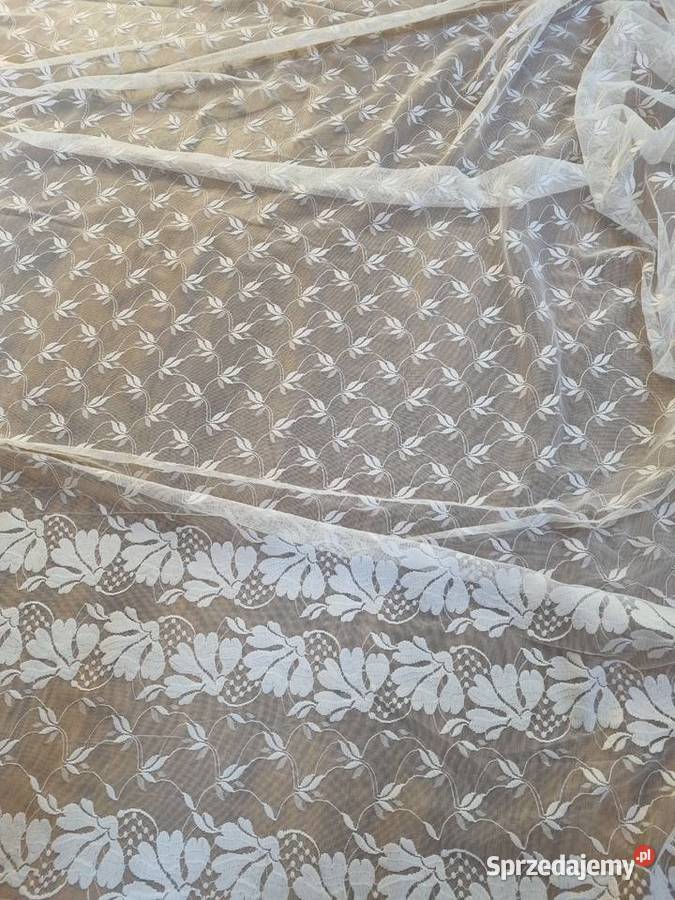 Firanka z okresu PRL duża 250x640 fabrycznie Lublin