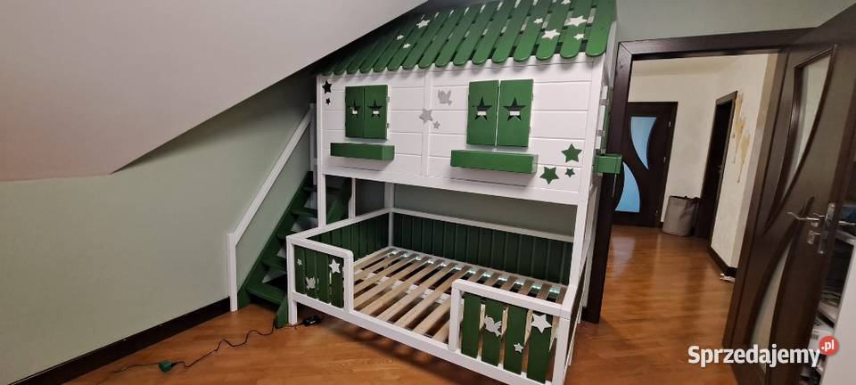 Łóżko piętrowe domek dla dzieci RATY
