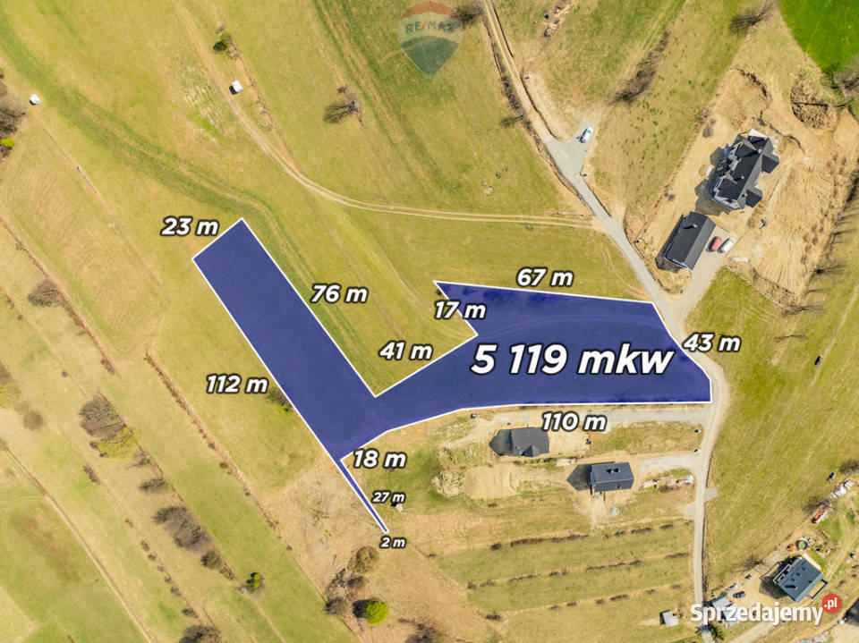 Działka widokowa w Rabce Zdrój 43m Rabka-Zdrój