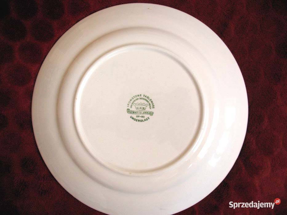 Talerz Ironstone patent design 0793 duży talerz mazowieckie Siedlce