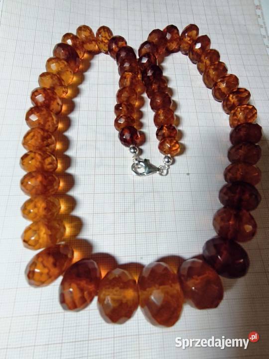 Naszyjnik Bursztyn Fasetowany antyk podlaskie Białystok