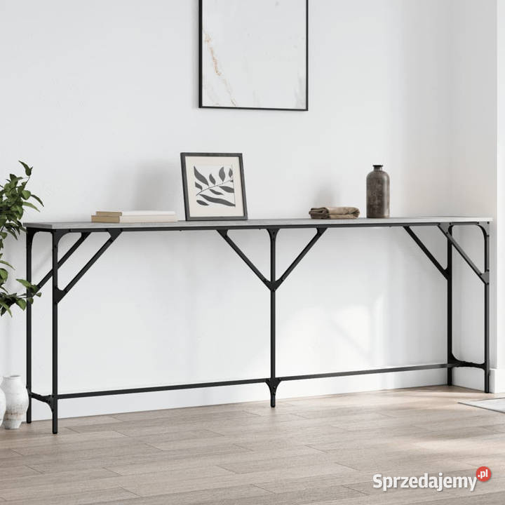 Stolik konsolowy szary dąb sonoma 200x29x75 Warszawa