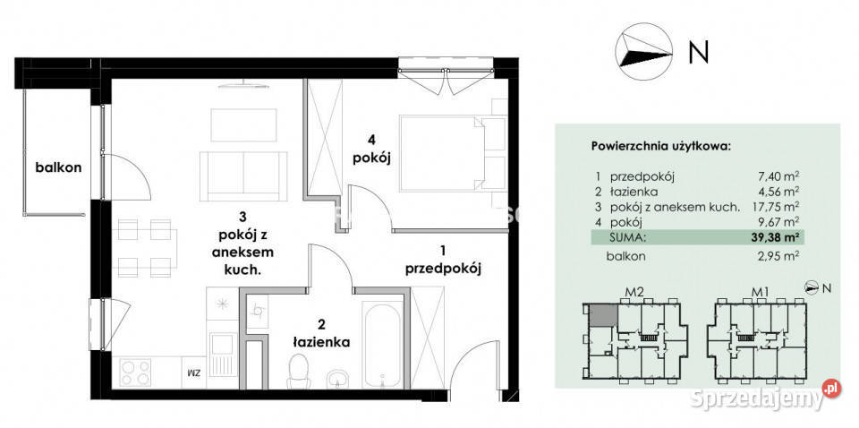 Do sprzedaży mieszkanie Skawina Skawina 3938m2 2 blok małopolskie