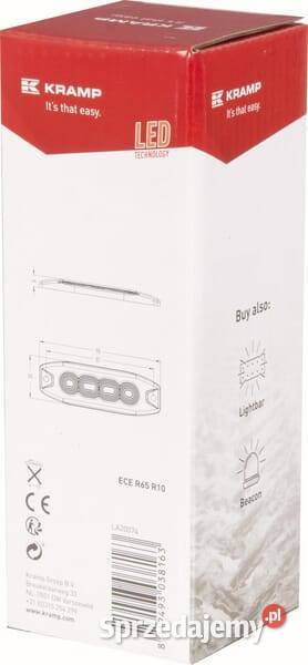 Lampa ostrzegawcza bursztynowa 4 LED LA20074 Kamionna