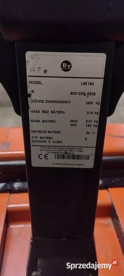 Paleciak elektryczny bt Strzelin