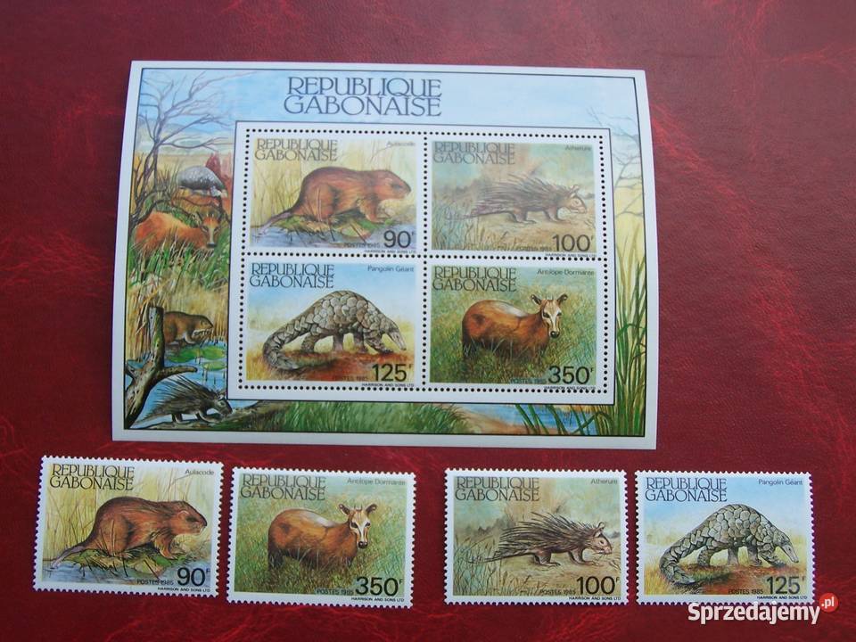 Gabon 1985 MNH Mi 93033 Bl52 Fauna Dzikie śląskie