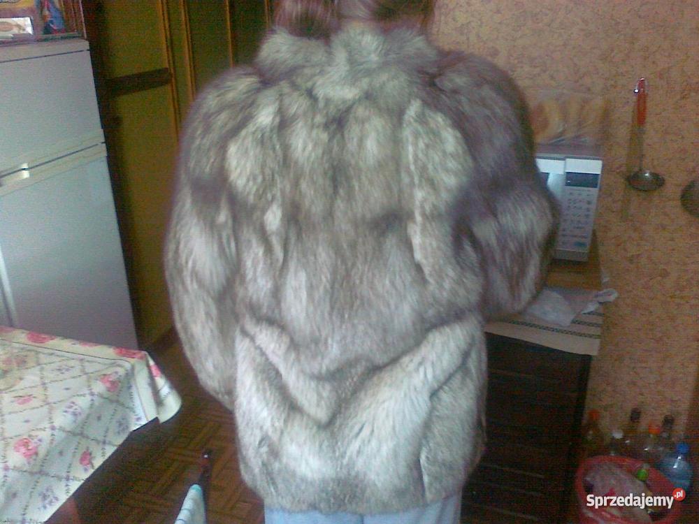 KURTKA Z PRAWDZIWYCH SREBRNYCH LISÓW Moda i Styl Bytom