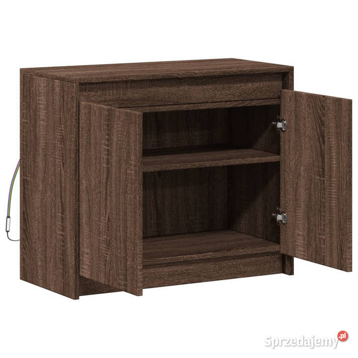 Szafka z LED brązowy dąb 72x34x61 materiał mazowieckie