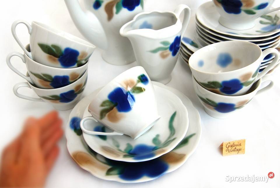 Porcelana Ćmielów Feston serwis do kawy ręcznie Lublin