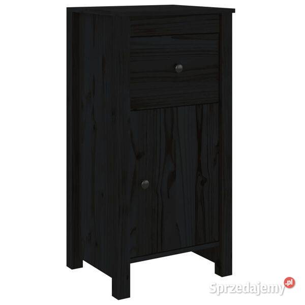 vidaXL Szafka czarna 40x35x80 lite drewno mazowieckie Warszawa sprzedam