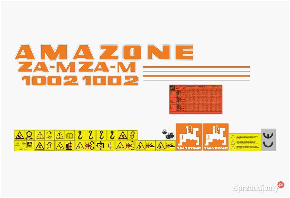 Naklejki Amazone M 1002 mocny klej odporne Pozostałe Pleszew