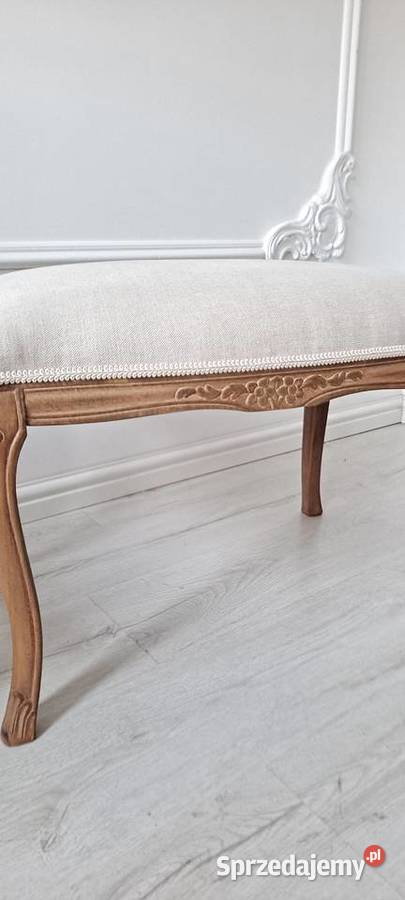 Stylowa pufa podnóżek stołek Ludwik Ludwikowska 62cm Szczecin