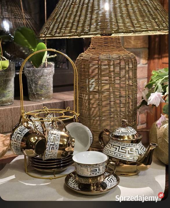 129 Zestaw herbaciany 6 filiżanek ze spodkiem Zabrze