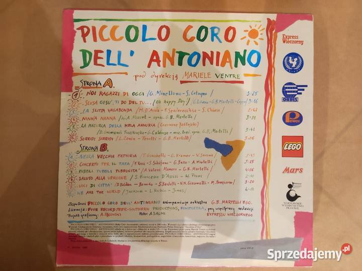 1988 piccolo coro dell antoniano mariele ventre Płyty i kasety świętokrzyskie Kielce