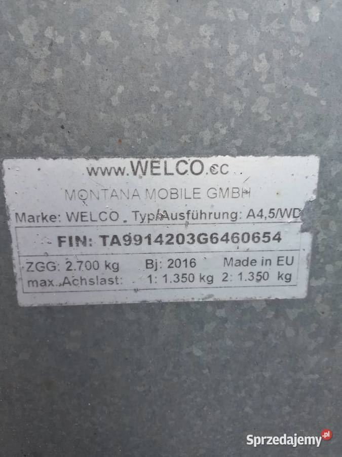 Przyczepa laweta ciężarowa WELCO 2700DMC sprzedam