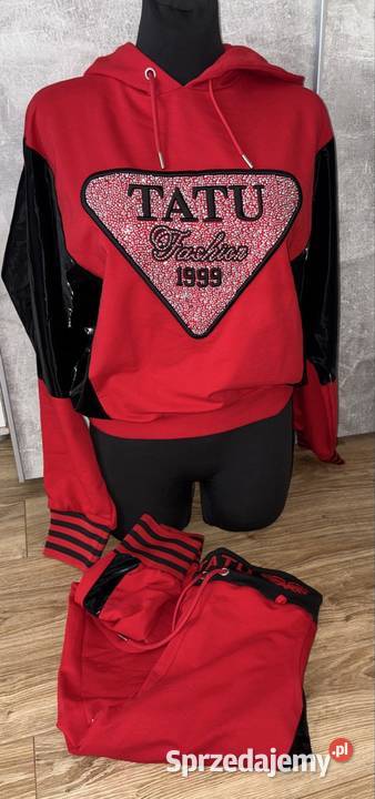 Dres TATU z cyrkoniami spodnie bluza SM
