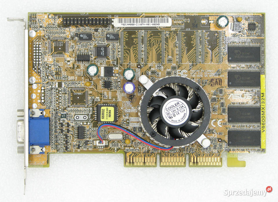 Asus V6600MX Geforce 256 NV10 32MB SDR 64bit Karty graficzne Cielądz