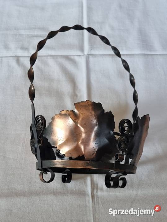 Miedziany koszpatera na owoce metaloplastyka inny kolor Warszawa