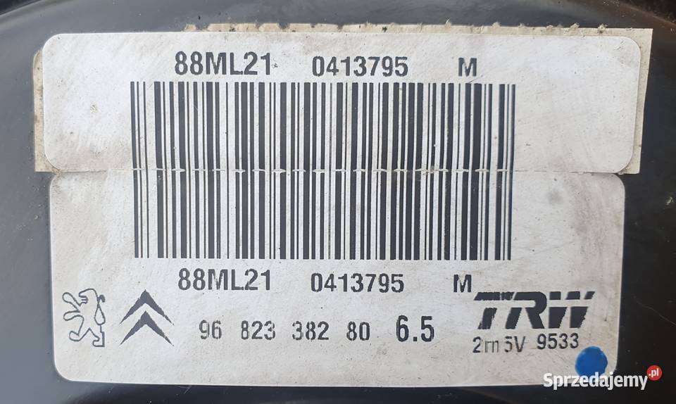 PEUGEOT 207 EUROPA SERWO HAMULCA 9682338280 osobowe Radom