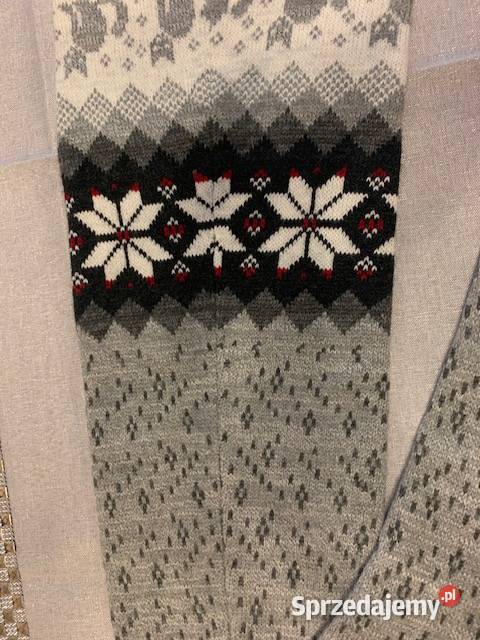 Komplet czapka z szalikiem dzianinowa damska